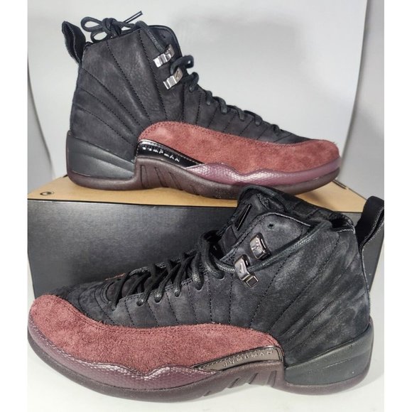 New Jordan 12 Retro SP x A Ma Maniere Black Womens 10 Mens 8.5 no lid